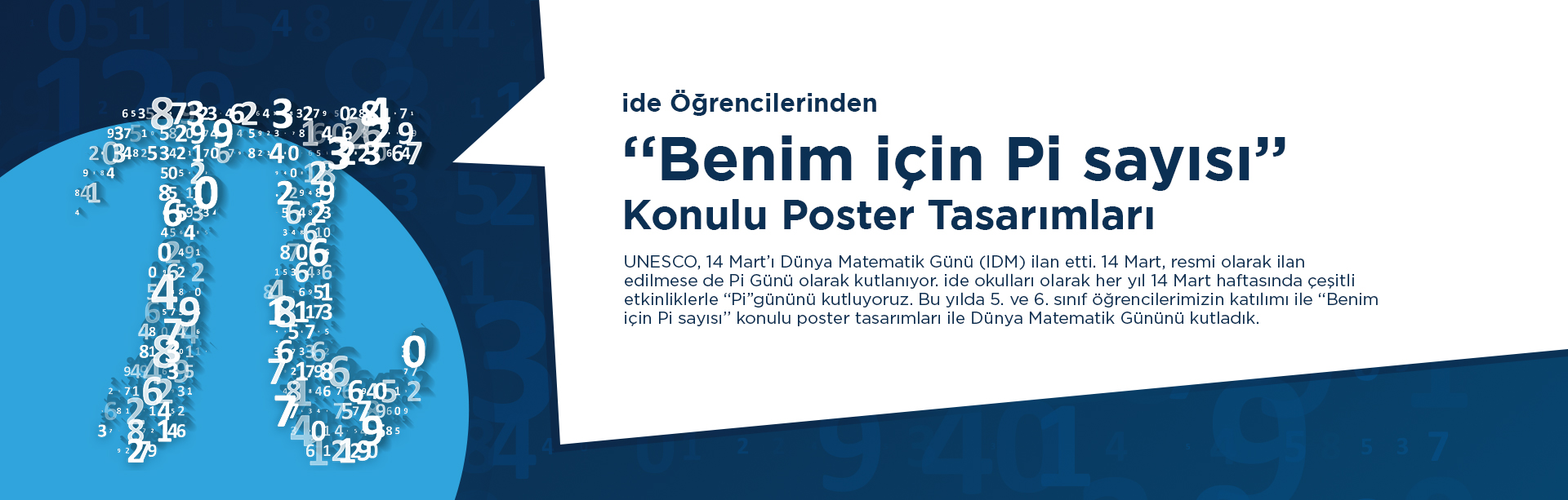 ide Öğrencilerinden Dünya Pi Günü'ne Özel Poster Çalışmaları